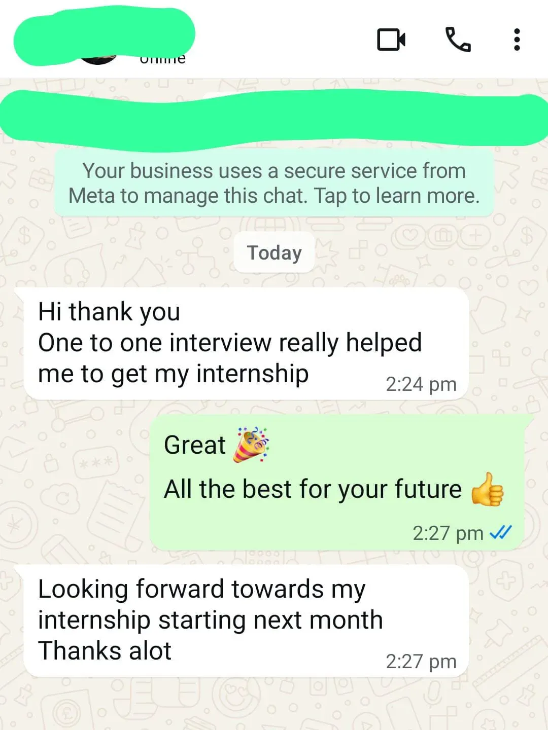 infraone whatsapp review image
